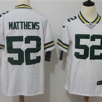 Men's Green Bay Packers Clay Matthews #52 White Game Player Jersey1