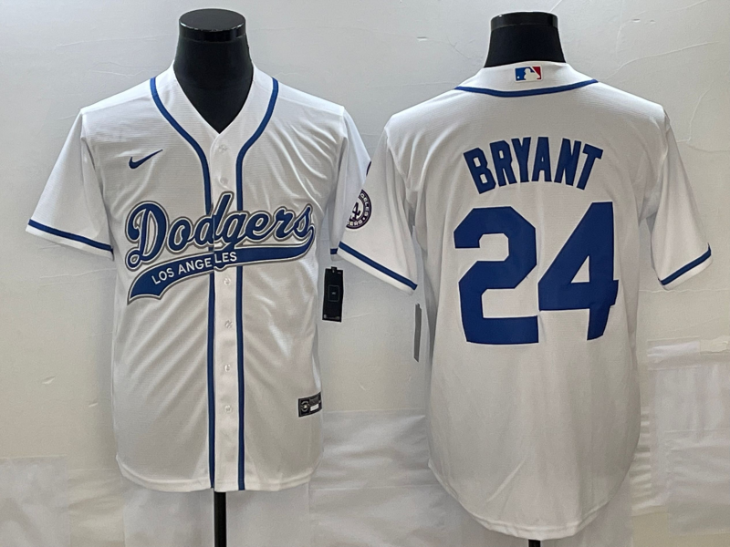 Men's Los Angeles Dodgers Kris Bryant #24 White Player Jersey1 Joint Edition