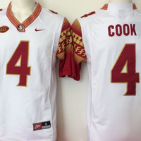 Men's Florida State Seminoles Dalvin Cook #4 White Player Game Jersey