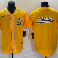Men's Oakland Athletics Gold Alternate Replica Player Jersey1