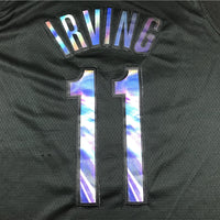 Men's Brooklyn Nets Kyrie Irving #11 Black Swingman Player Jersey1