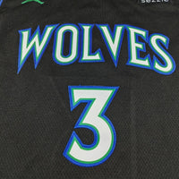 Men's Minnesota Timberwolves Jaden McDaniels #3 Black Swingman Jersey - Statement Edition