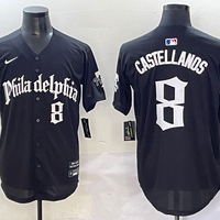Men's Philadelphia Phillies Nick Castellanos #8 Black Replica Player Jersey