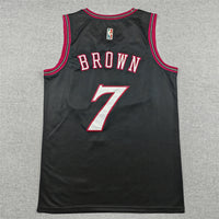 Men's Philadelphia 76ers Jaylen Brown #7 Black Swingman Jersey - Classic Edition
