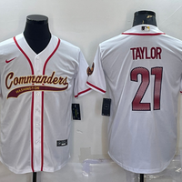 Men's Washington Commanders Sean Taylor #21 White Game Jersey1 Joint Edition