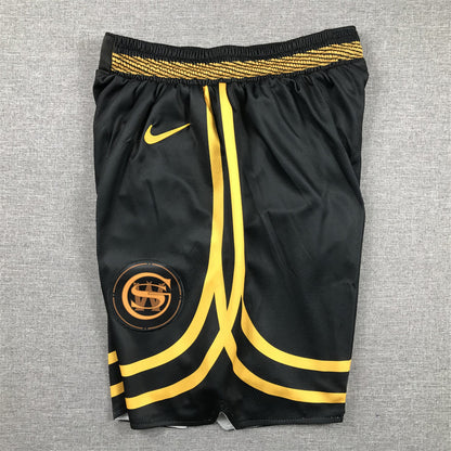Men's Golden State Warriors Black 2023/24 Swingman City Edition Shorts1