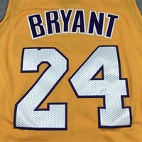Men's Los Angeles Lakers Kobe Bryant #24 Gold 2007-08 Hardwood Classics Swingman Jersey1