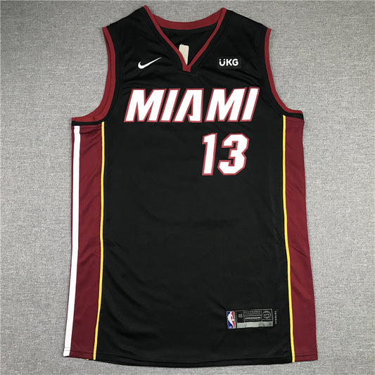 Men's Miami Heat Bam Adebayo #13 Black 2022/23 Fast Break Replica Jersey1 - Icon Edition