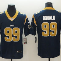 Men's Los Angeles Rams Aaron Donald #99 Navy Game Jersey1