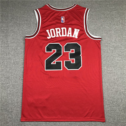Men's Chicago Bulls Michael Jordan #23 Red Fast Break Replica Player Jersey1