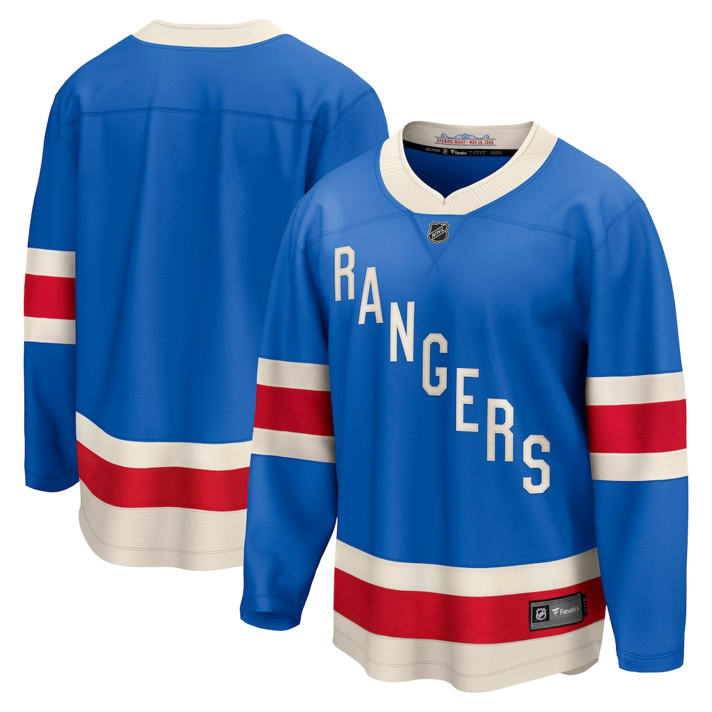 Men's New York Rangers Fanatics Blue Centennial Premium Player Blank Jersey