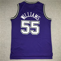 Men's Sacramento Kings Jason Williams Purple Hardwood Classics Swingman Jersey1