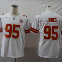 Men's Kansas City Chiefs Chris Jones #95 White Game Jersey1