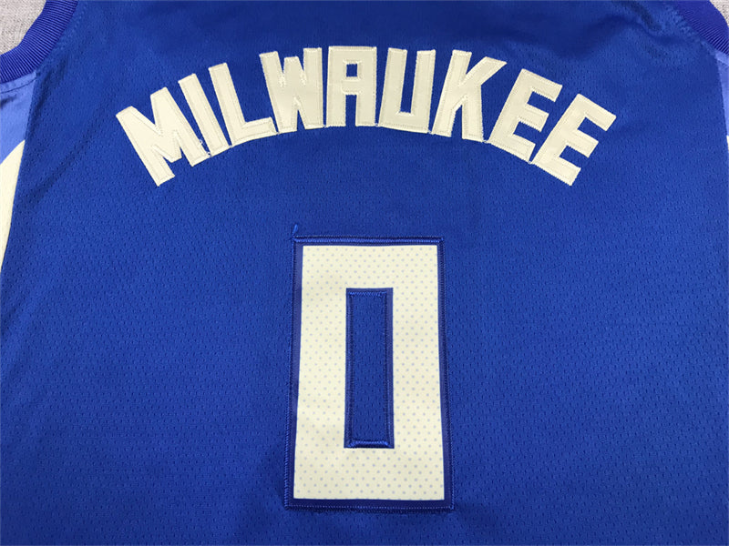 Men's Milwaukee Bucks Damian Lillard #0 Royal 2022/23 Swingman Jersey1 - City Edition