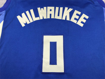 Men's Milwaukee Bucks Damian Lillard #0 Royal 2022/23 Swingman Jersey1 - City Edition