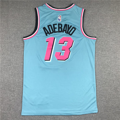 Men's Miami Heat Bam Adebayo #13 Blue Swingman Player Jersey1