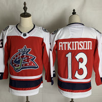 Men's Columbus Blue Jackets Cam Atkinson #13 Red Breakaway Player Jersey1
