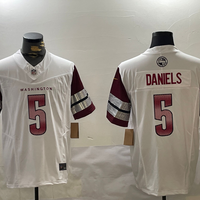 Men's Washington Commanders Jayden Daniels #5 White Player Game Jersey1