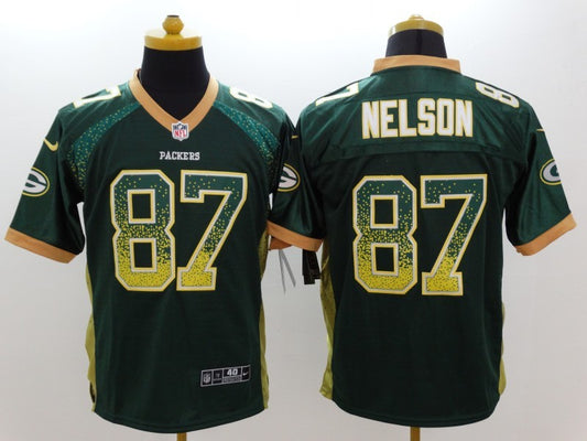 Men's Green Bay Packers Jordy Nelson #87 Green Game Jersey1