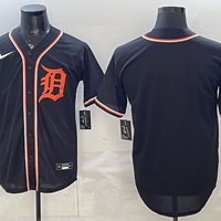 Men's Detroit Tigers Fashion Replica Black Out Jersey