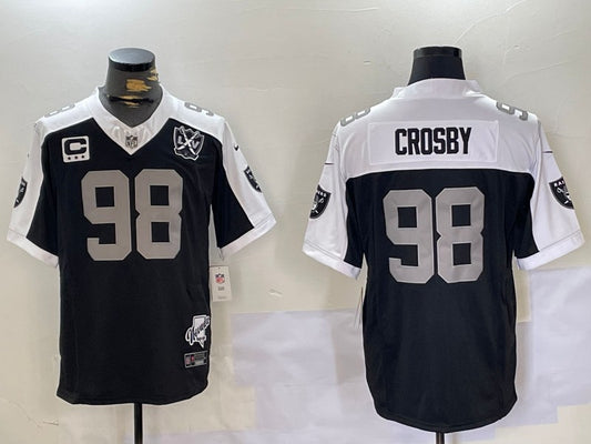 Men's Las Vegas Raiders Maxx Crosby #98 Black Game Team Jersey1