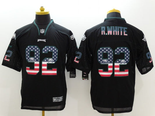 Men's Philadelphia Eagles Reggie White #92 Black Game Jersey1