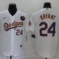 Men's Los Angeles Dodgers Kris Bryant #24 White Replica Player Jersey1