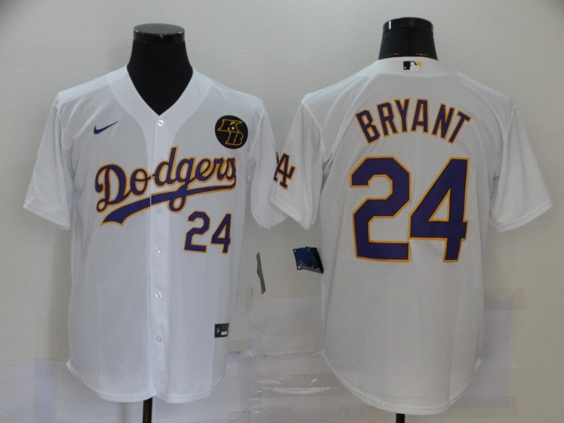 Men's Los Angeles Dodgers Kris Bryant #24 White Replica Player Jersey1