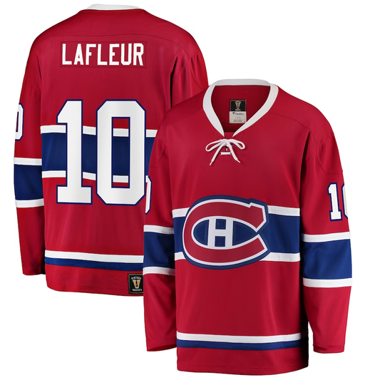 Men's Montreal Canadiens Guy Lafleur #10 Red Player Game Jersey1