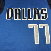 Men's Dallas Mavericks Luka Doncic #77 NBA Blue Replica Jersey1