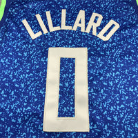 Men's Milwaukee Bucks Damian Lillard #0 Blue 2023/24 Swingman Jersey1 - City Edition