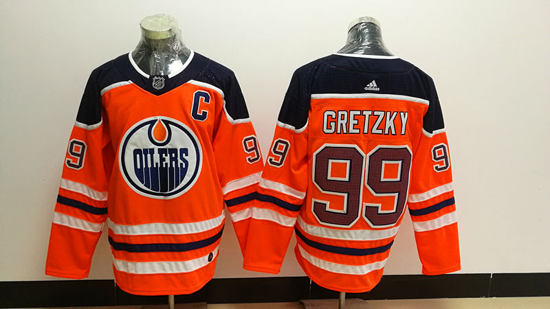 Men's Edmonton Oilers Wayne Gretzky #99 Orange Breakaway Player Jersey1