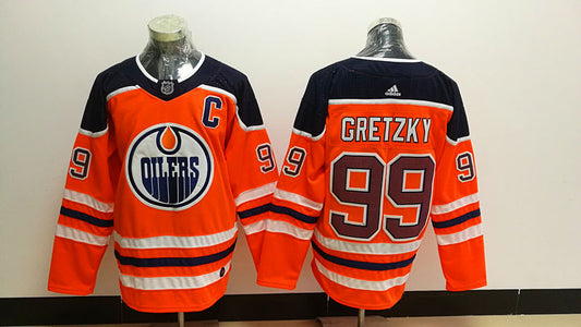 Men's Edmonton Oilers Wayne Gretzky #99 Orange Breakaway Player Jersey1