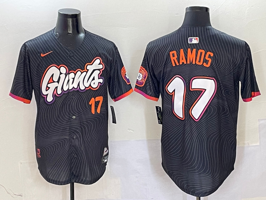 Men's San Francisco Giants Heliot Ramos #17 Black 2025 City Connect Limited Player Jersey1