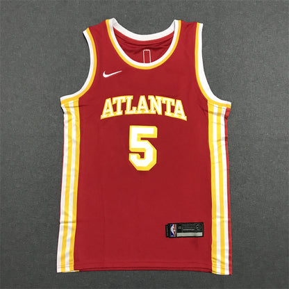 Men's Atlanta Hawks Dejounte Murray #5 Red Swingman Jersey1 - Icon Edition