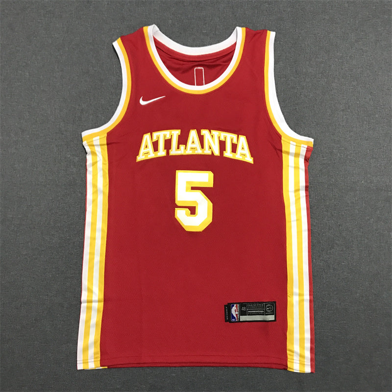 Men's Atlanta Hawks Dejounte Murray #5 Red Swingman Jersey1 - Icon Edition