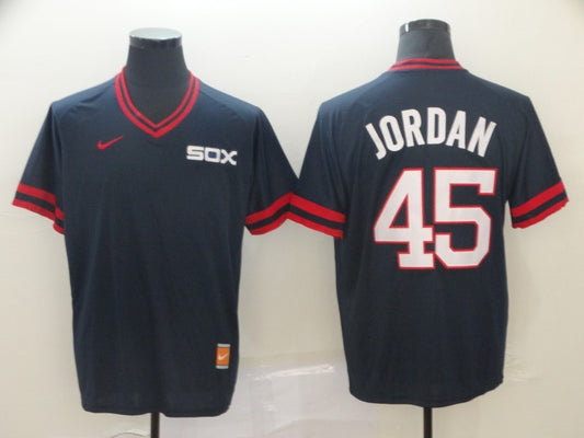Men's Chicago White Sox Michael Jordan #45 Navy Replica Baseball Jersey1