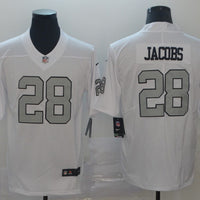 Men's Las Vegas Raiders Josh Jacobs #28 White Player Game Jersey1