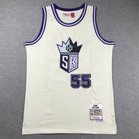 Men's Sacramento Kings Jason Williams #55 Cream Hardwood Classics Swingman Jersey1