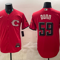 Men's Cincinnati Reds Justin Dunn #59 Red 2026 City Connect Stadium Jersey