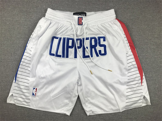 Men's LA Clippers White Association Edition Pocket Shorts1