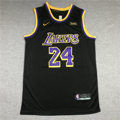 Men's Los Angeles Lakers Kobe Bryant #24 Black 2020/21 Swingman Player Jersey1