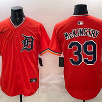 Men's Detroit Tigers Zach McKinstry #39 Orange Replica Player Jersey