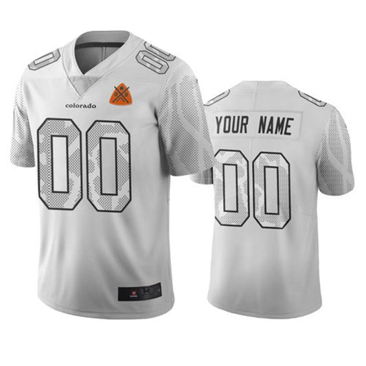 Custom1 Denver Broncos White Vapor Limited City Edition Jersey1 Stitched Jersey1 American Football Jerseys