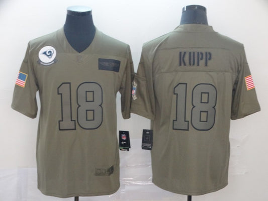 Men's Los Angeles Rams Cooper Kupp #18 Brown Game Jersey1