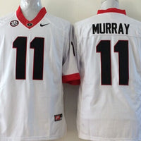 Men's Georgia Bulldogs Aaron Murray #11 White Player Game Jersey