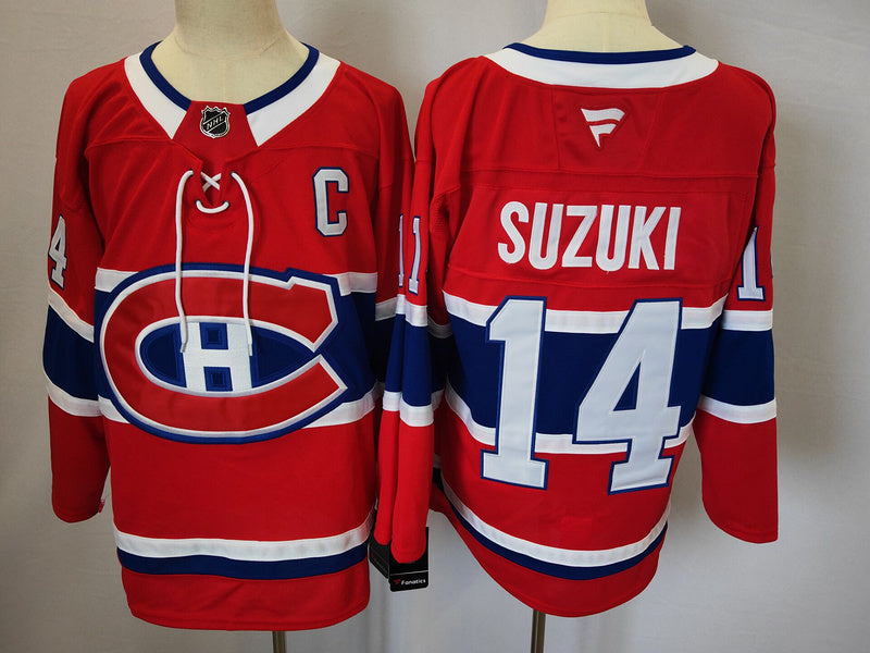 Men's Montreal Canadiens Nick Suzuki #14 Fanatics Red Player Jersey