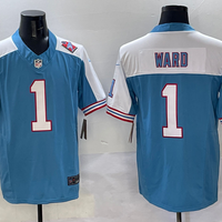 Men's Tennessee Titans Cameron Ward #1 Light Blue Game Jersey