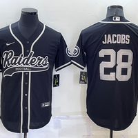 Men's Las Vegas Raiders Josh Jacobs #28 Black Game Jersey1 Joint Edition
