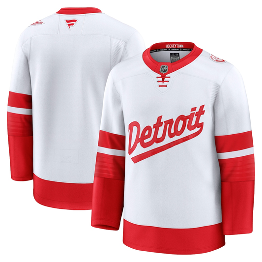 Men's Detroit Red Wings Fanatics White 2025 NHL Stadium Series Premium Blank Jersey